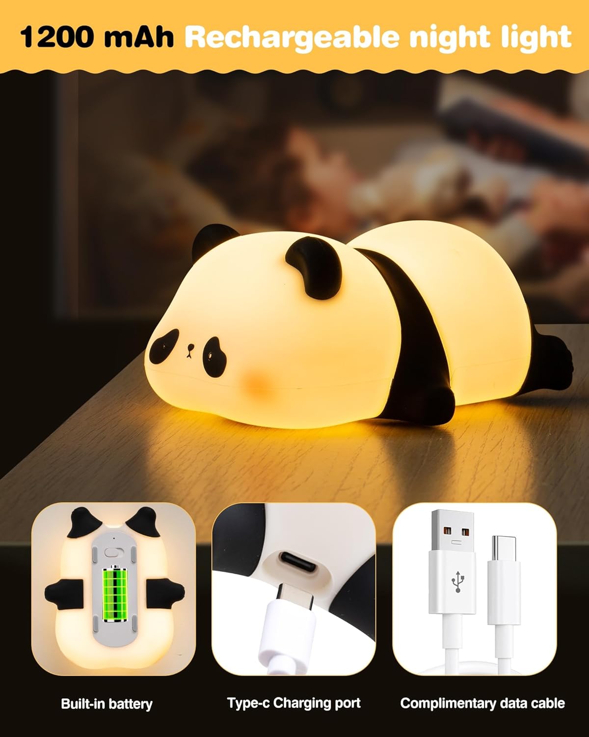 Panda Night Light for Kids